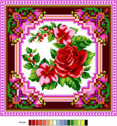 

Схема на канве (подушка)