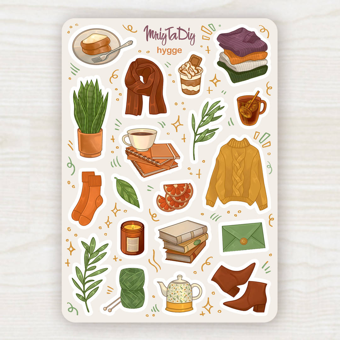 

Стикеры авторские HYGGE, Зелёный