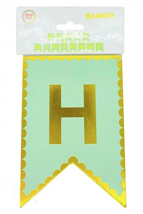 

Гірлянда прапорці "Happy Birthday". Колір Зелений. Довжина 2,5м.