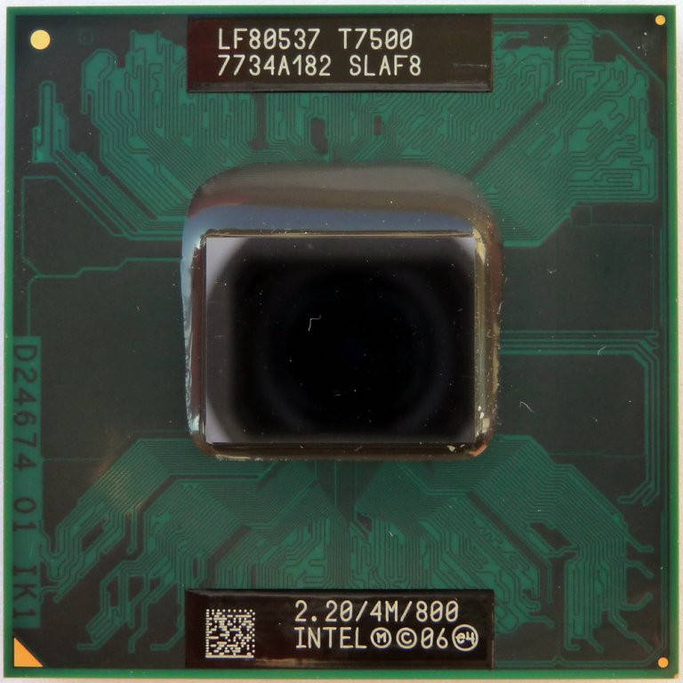 

Процессор для ноутбука P Intel Core 2 Duo T7500 2x2,2Ghz 4Mb Cache 800Mhz Bus бу