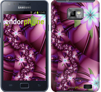 

Чехол на Samsung Galaxy S2 Plus i9105 Цветочная мозаика "1961c-71", Розовый