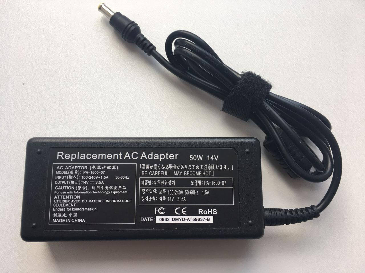 

Зарядка,Блок питания для LCD мониторов Samsung 14V 3.5A 50W 5.5x3.0mm