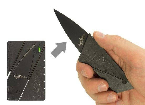 

Складной нож кредитка Card Sharp Нож-кредитка, Черный