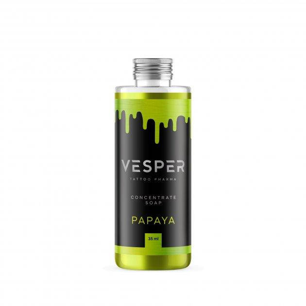 

Антибактериальное зеленое мыло для перманента и тату VESPER PAPAYA 35мл