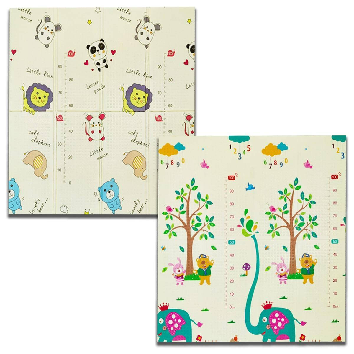 

Детский складной развивающий термо коврик "Ростомер | Слоник" 175х155х1см (250)