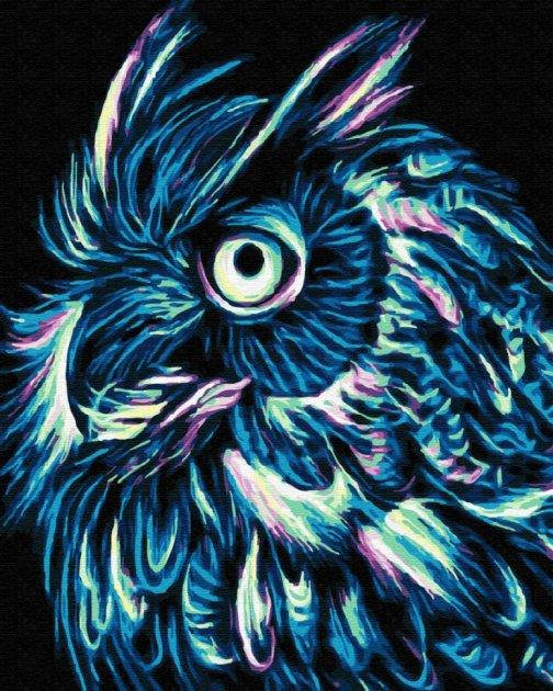 

Картина по номерам - Неоновая сова" GX32108 40*50 Brushme