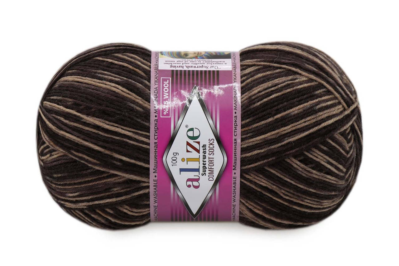 

Alize Superwash, №7678, Секционное крашение