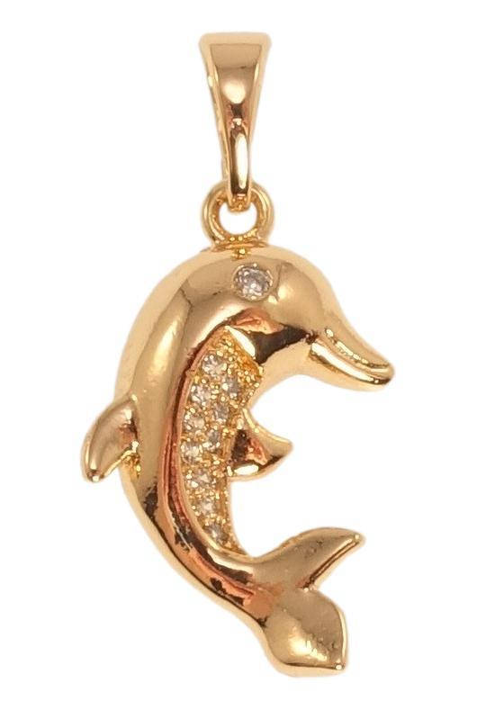 

Кулон Xuping Позолота 18K "Дельфин с цирконием"