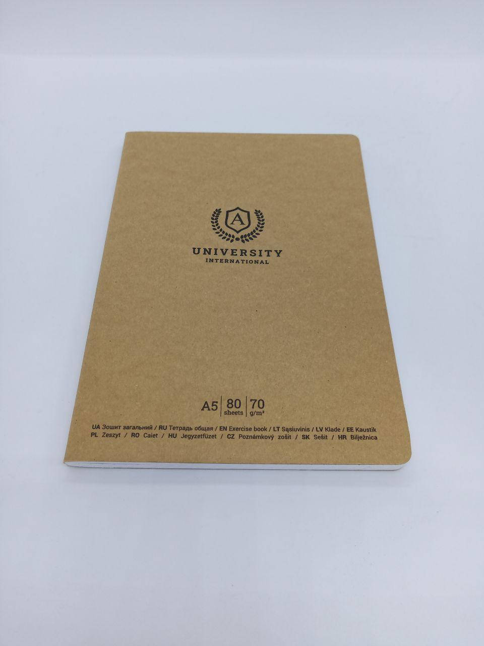 

Тетрадь для записей, скоба, обложка крафт, А5, 80 л., клетка, в ассортименте (Student) A5-080-5210K Школярик