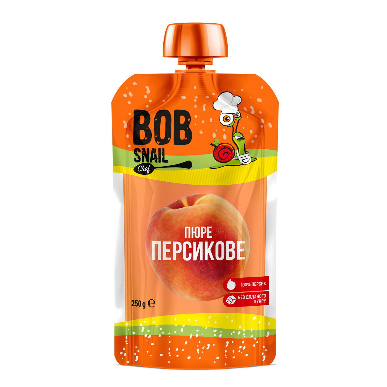 

Пюре фруктовое Персик Равлик Боб, 250г
