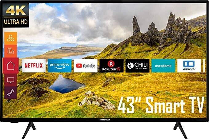 

Телевизор Telefunken XU43K521 ( 4K / Smart TV / HDR / WiFi )