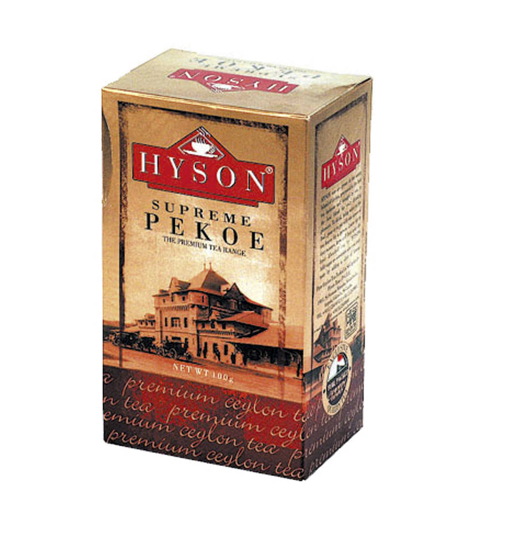 

Hyson tea black supreme pekoe чёрный чай суприм пекое 250 г картон хайсон