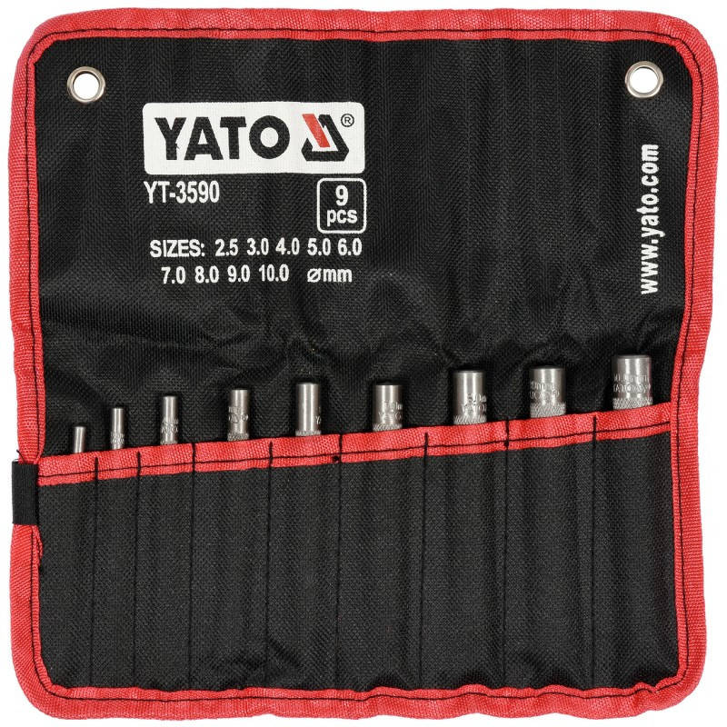 

Пробойники отверстий для кожи YATO 9 шт