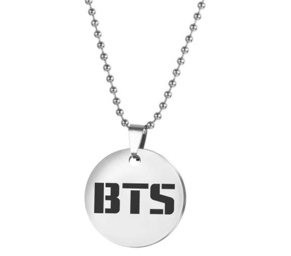 

Подвеска БТС / BTS/ украшение/ бижутерия на шею в серебристом цвете