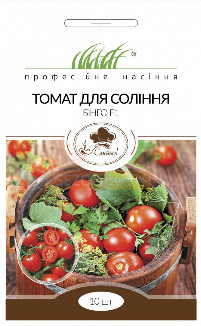 

Професiйне насiння. Насiння Томат Бiнго F1 для солiння,(Фасовка, 10 шт)