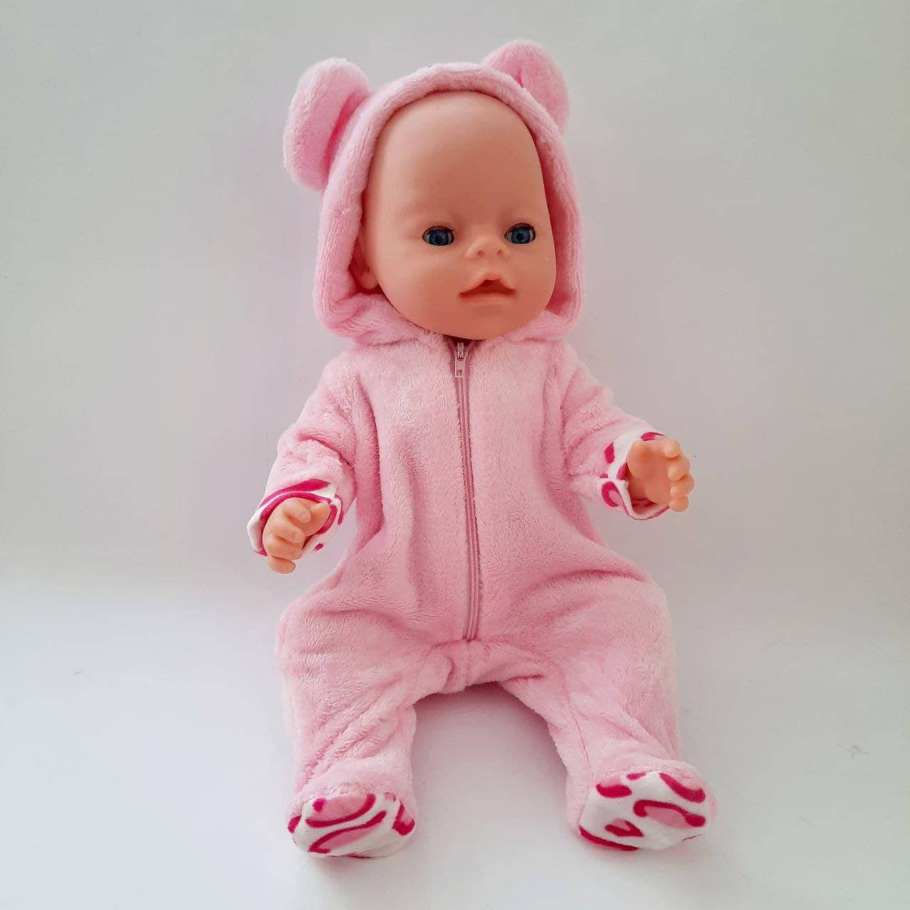 

Одежда для куклы Беби Борн / Baby Born Комбинезон с капюшоном розовый 8455