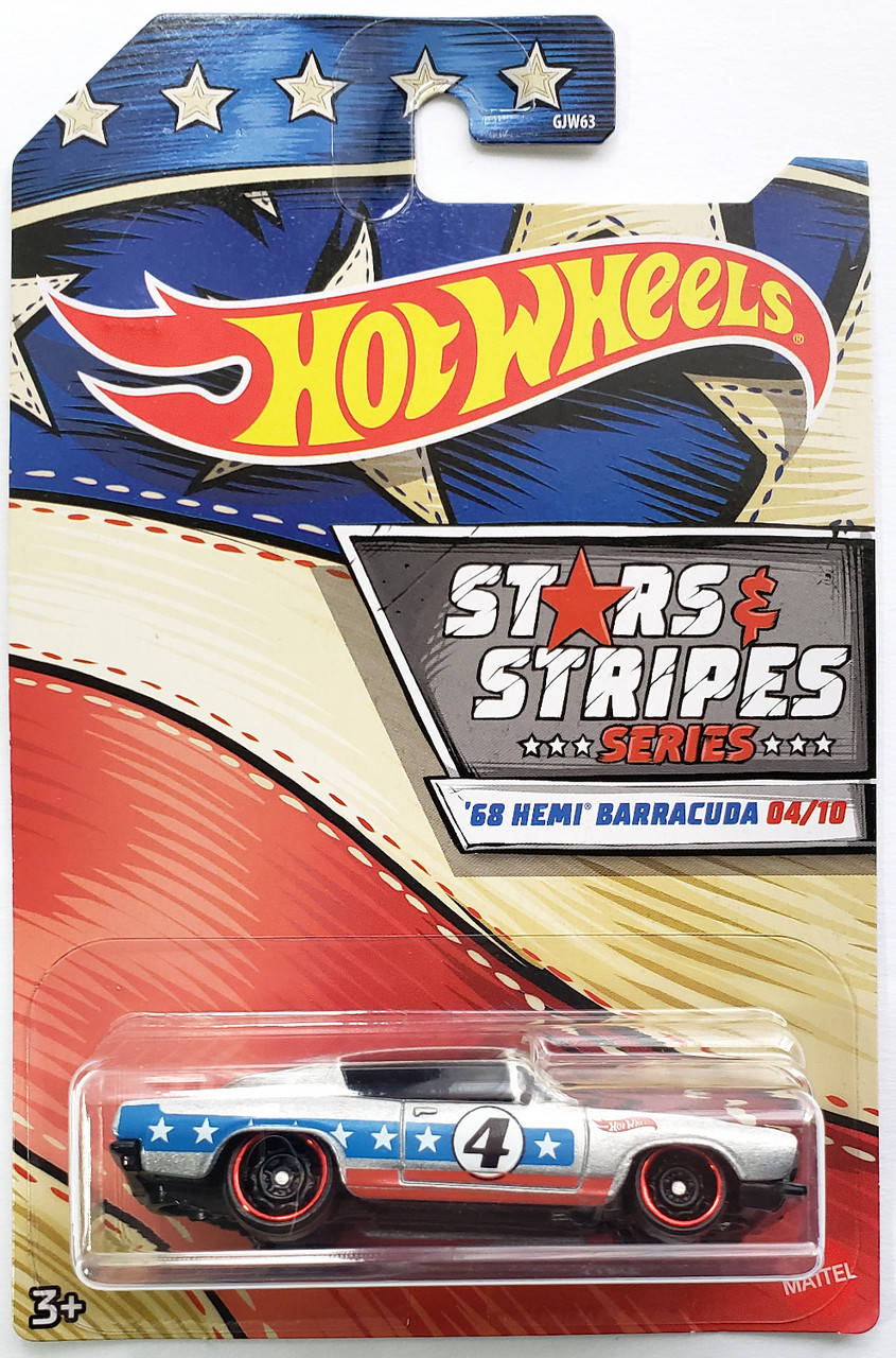 

Машинка Hot Wheels - '68 HEMI Barracuda - 2020 Stars & Stripes Series - GJW82. Mattel. Оригинал