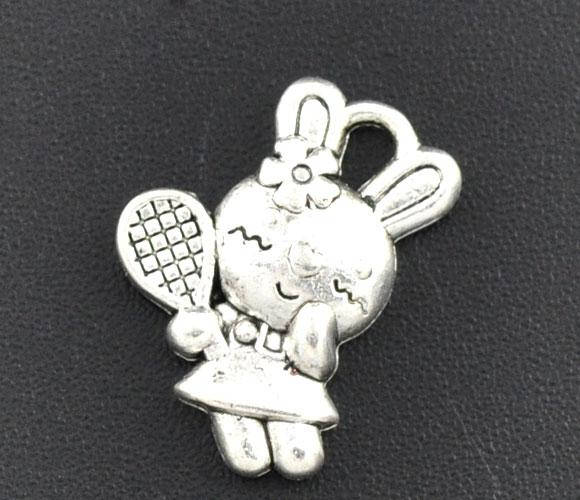 

Подвеска "Заяц, "16x11mm, Цвет античное серебро