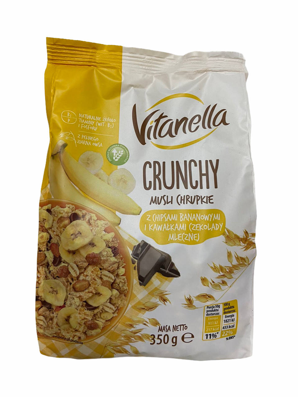 

Мюслі Vitanella Crunchy з бананом та шоколадом 350 г 5900749610230