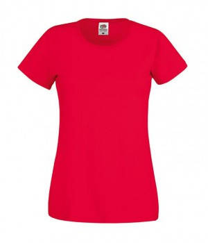 

Женская футболка легкая Fruit of the Loom Original T M, 40 Красный