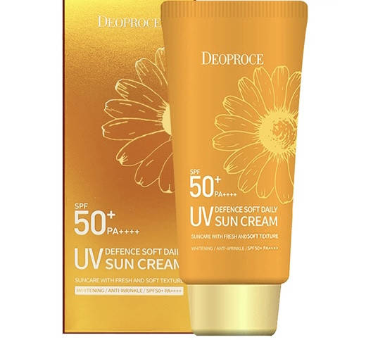

DEOPROCE Солнцезащитный антивозрастной крем для лица UV Defence Soft Daily Sun Cream SPF50+ PA++++ 70г