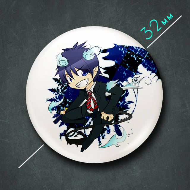 

"Рин Окумура (Синий экзорцист / Blue exorcist)" значок круглый на булавке Ø32 мм