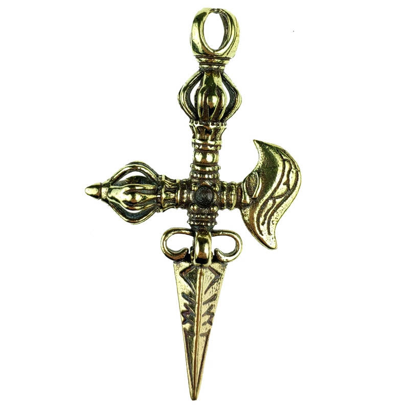 

Пурба - кулон для брелка или подвески 5,5 см латунный (C3583)