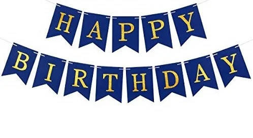 

Гирлянда "Happy Birthday", тёмно-синяя