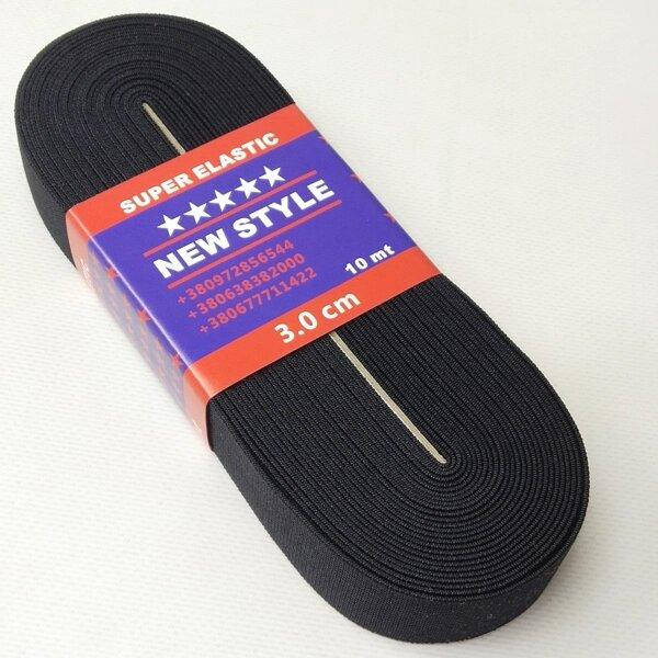 

Резинка турецкая NewStyle 3см Черная (СИНДТЕКС-1863)