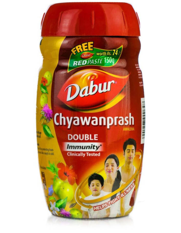 

Чаванпраш мощный иммуномодулятор ,Двойной Иммунитет Dabur (Chyawanprash Double Immunity) 500гр