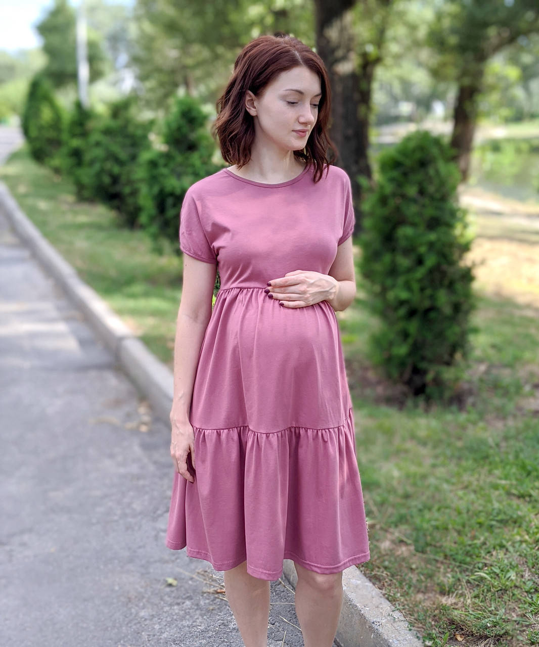 

Платье для беременных (пыльный розовый) 42-44