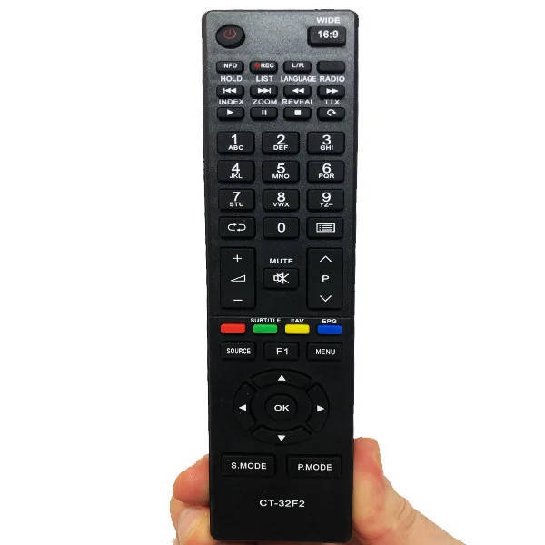 

Пульт для телевизора toshiba ct-32f2, Черный