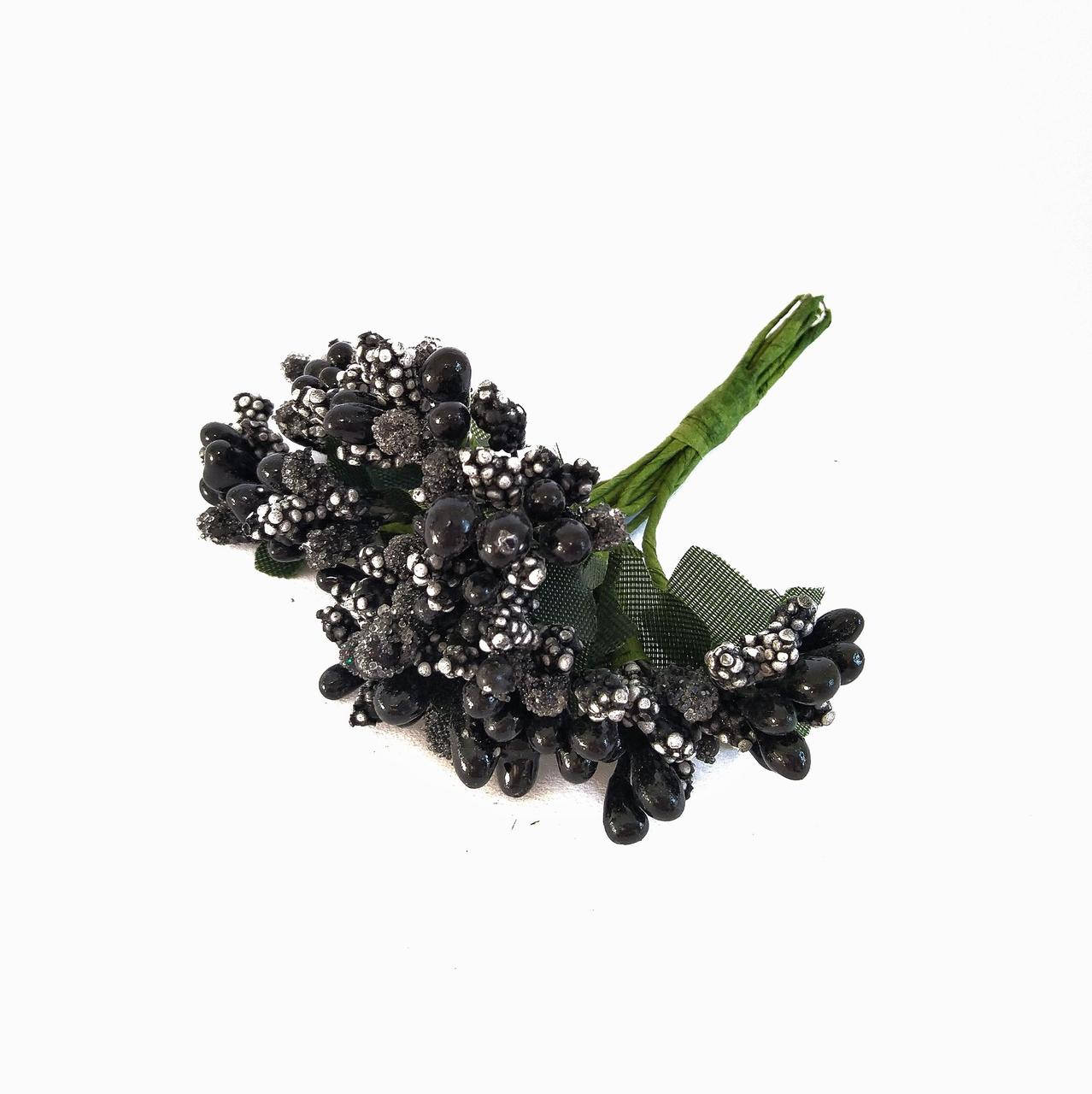 

Тычинки сложные на проволоке 12 штук. Цвет черный