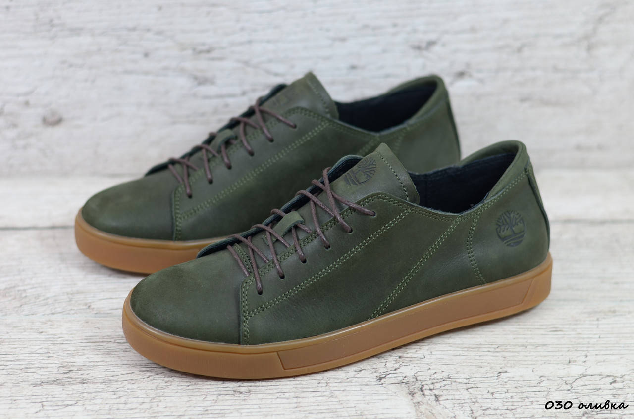 

Мужские кожаные кеды стильные в 2022 году сезон весна осень хаки