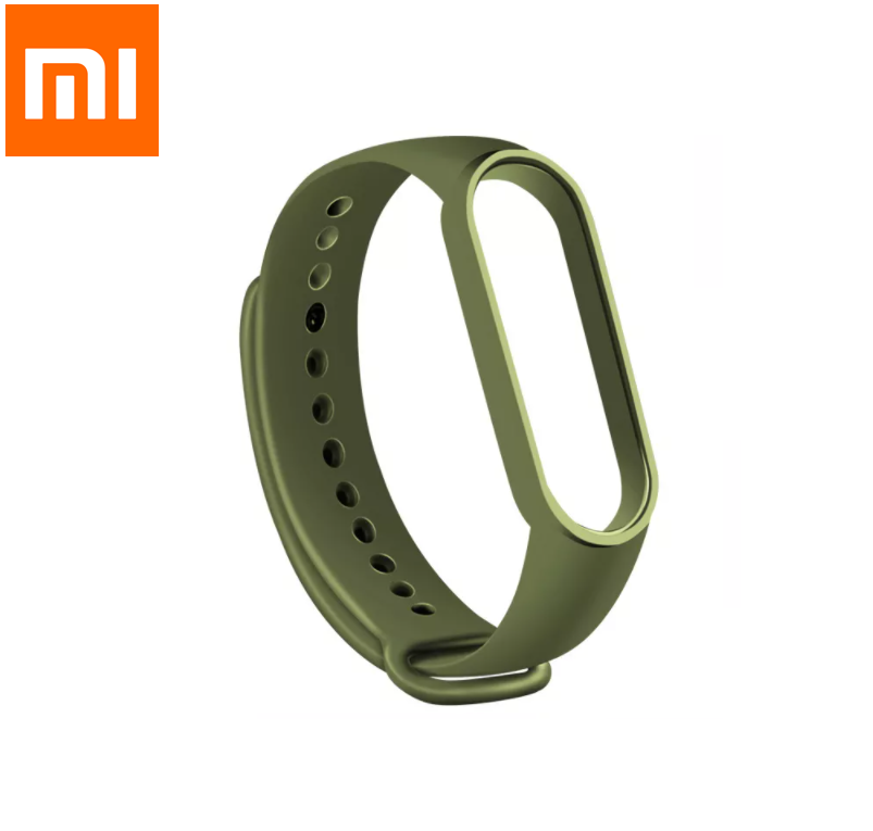 

Силиконовый ремешок для фитнес браслета трекера Xiaomi Mi Band M4 Хаки
