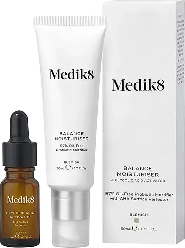 

Зволожуючий крем для проблемної шкіри з пребіотиками - Medik8 Balance moisturiser with glycolic acid activator