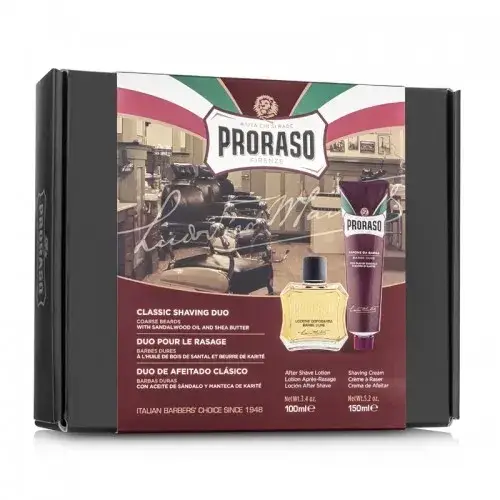

Набор для бритья Proraso Duo Pack Tube + Lotion Sandalwood
