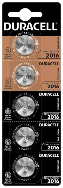 

Батарейки Duracell CR 2016/DL 2016 BL5 Упаковка 5шт