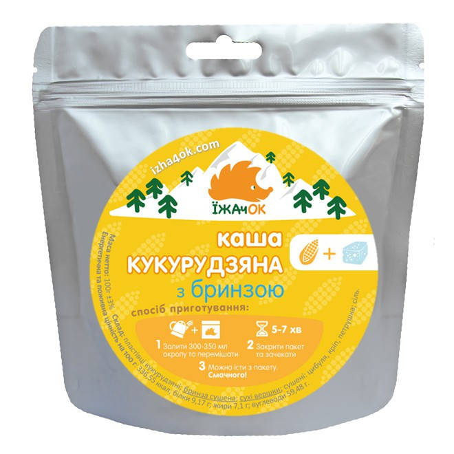 

Сушені продукти Їжачок Каша кукурудзяна з бринзою