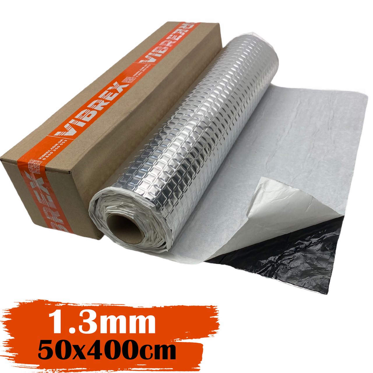 

Виброизоляция Vibrex Master Light 1.3mm на фольге 60мкм (рулон 50x400cm 2м²) Украина