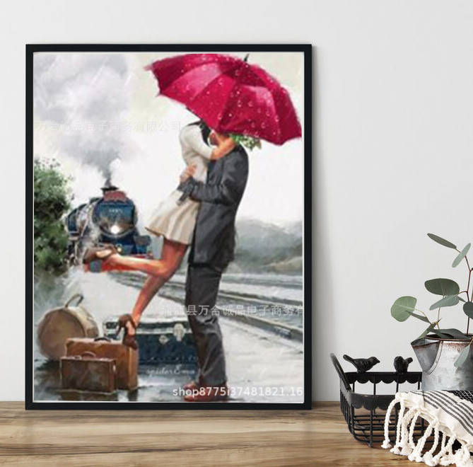 

Алмазная мозаика "Встреча", картина стразами. Блестящая. 30*40 см Кладовка