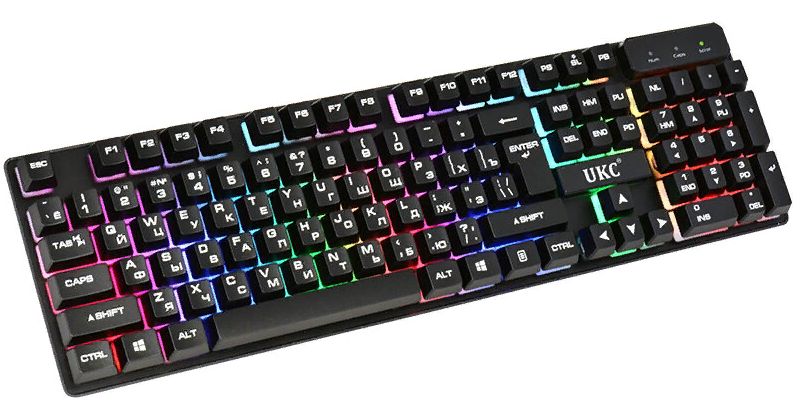 

Профессиональная игровая клавиатура с подсветкой клавиш LANDSLIDES KR-6300! Хит, Черный