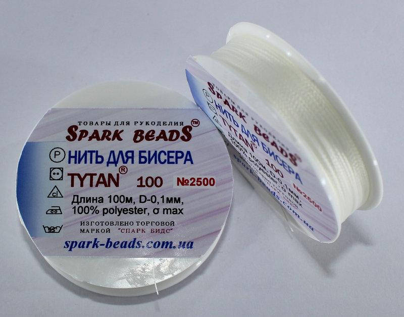 

Нить для бисера TYTAN 100 № 2500 Белый (белоснежный) (100 метров)