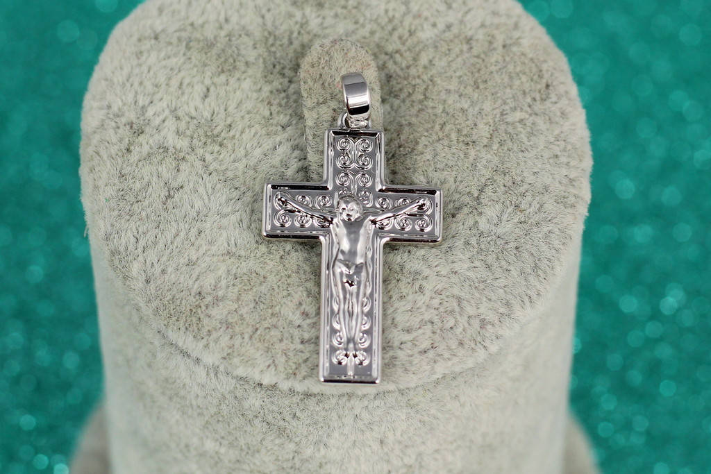 

Крестик Xuping Jewelry ровные края 3 см серебристый, Серебристий