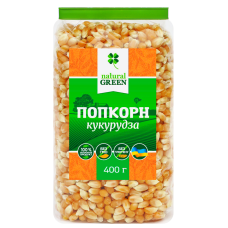 

Кукуруза поп-корн, 400 г, NATURAL GREEN