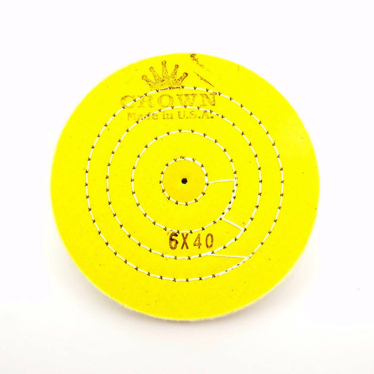 

Круг муслиновый CROWN 150 мм 6х40 желтый