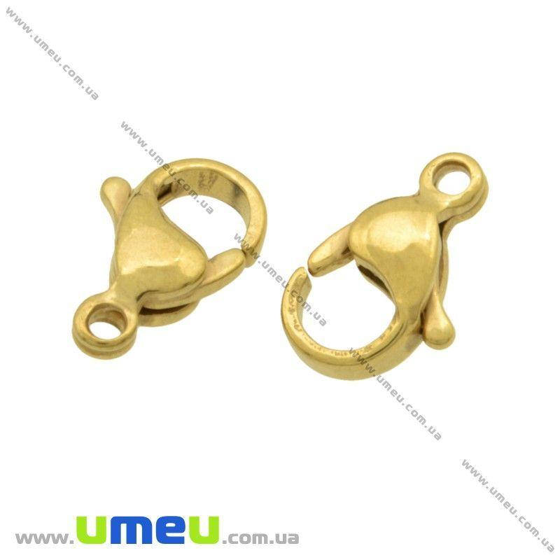

Замок-карабин из нержавеющей стали, 11х7 мм, Золото, 1 шт (STL-018521)