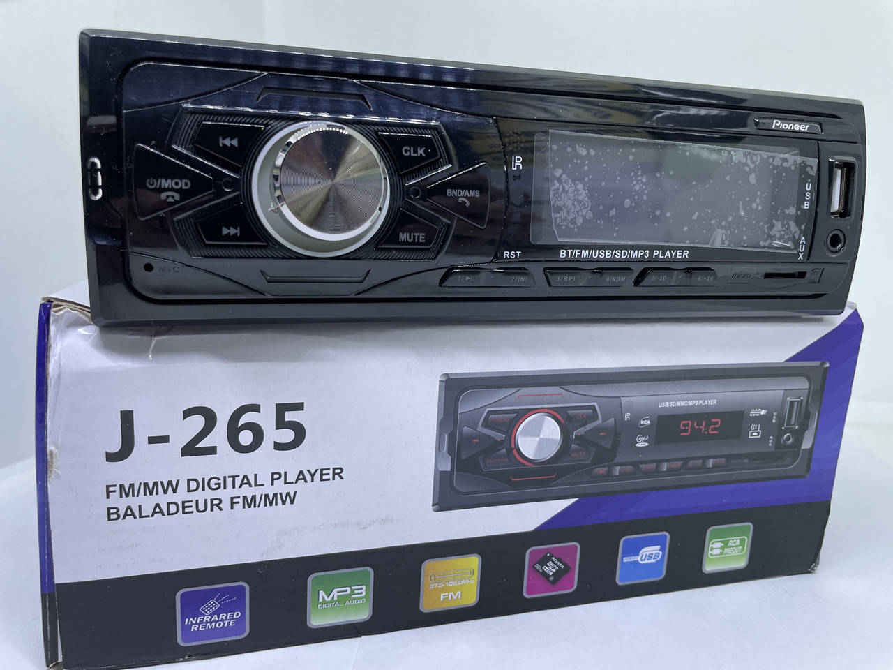 

Автомагнитола Pioneer J-265 Bluetooth USB/SD/AUX/FM 4x50 Вт