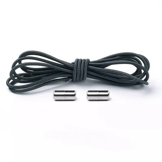 

Шнурки резиновые круглые 1 м , цвет темно-серый