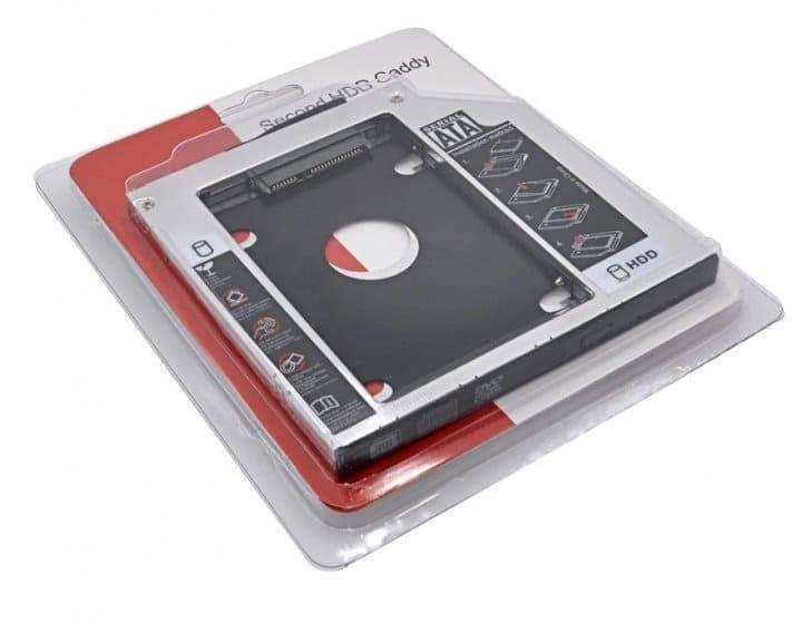 

Карман перехідник (Optibay) для HDD / SSD замість DVD приводу 12,7 mm